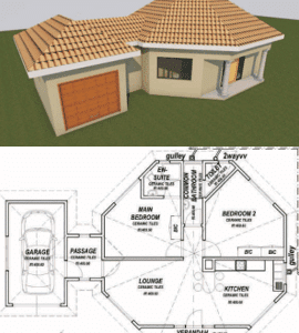 Rondavel 8 sided & garage pl15