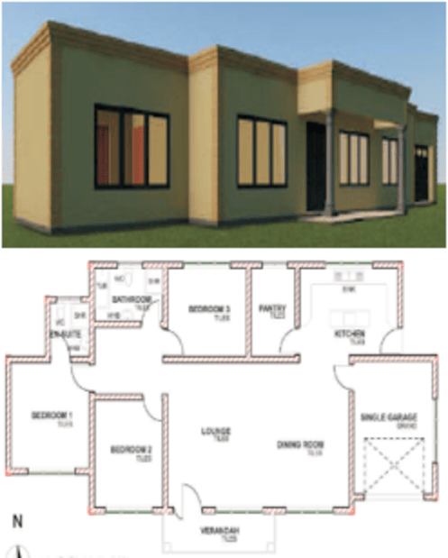 3 Bedroom Dining Lounge Kitchen Garage PL26