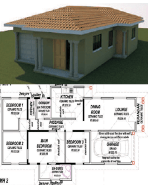 4 Bedroom Dining Lounge Kitchen Garage PL33
