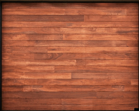 Meranti Slated Garage Door